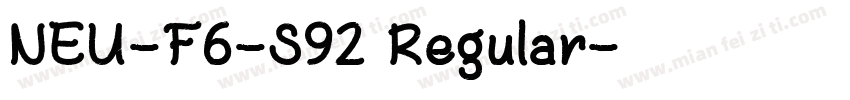 NEU-F6-S92 Regular字体转换